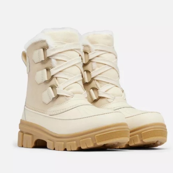 SOREL Women's Tivoli V Resort Waterproof Boot Honey White Sea Salt Size 9 NWOT - Picture 1 of 9